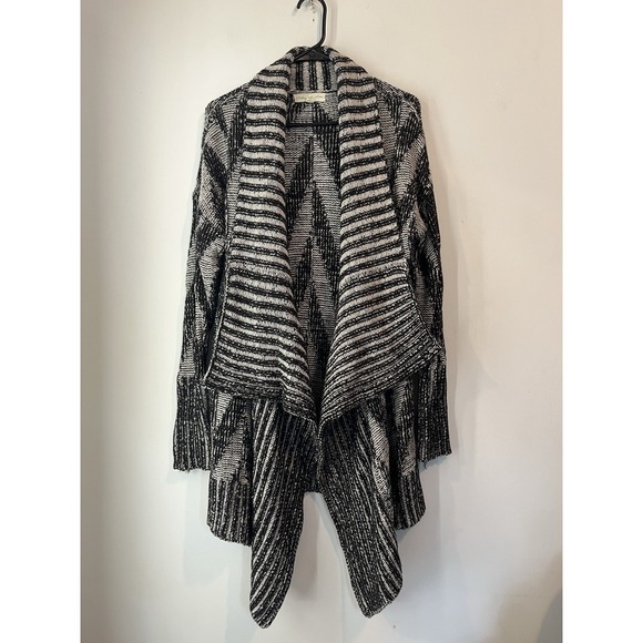 ANTHROPOLOGIE STARING AT STARS SIZE SMALL CHUNKY KNIT OPEN WATERFALL CARDIGAN - Picture 1 of 4